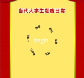 颓废转盘大学生黄色搞笑朋友圈封面
