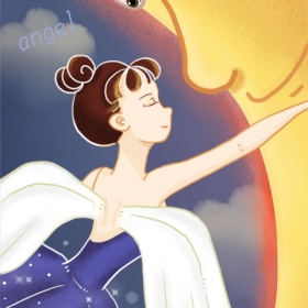 天使女孩手机微博封面