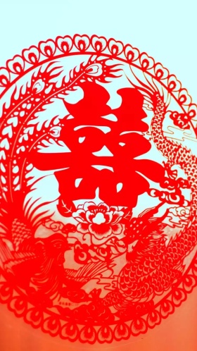 红色中国风喜庆典雅贵气婚礼邀请函