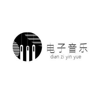 黑白电子音乐logo