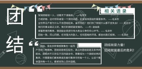 班级团结黑板报海报