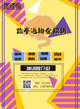 跆拳道集训营海报