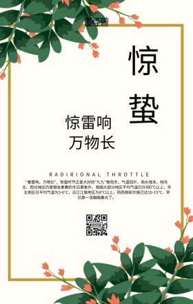 惊蛰节气手机海报