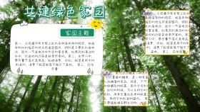 宣传共建绿色家园手抄报