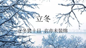 立冬简约清新诗句公众号封面模版