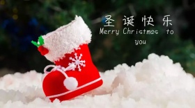 圣诞快乐简约创意宣传公众号模版