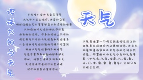 太阳地球天气手抄报