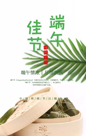 大气龙舟中国风端午节赛手机海报