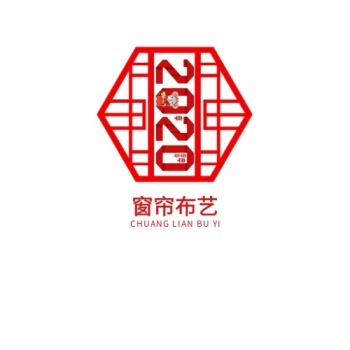 红色喜庆创意窗帘logo标志设计