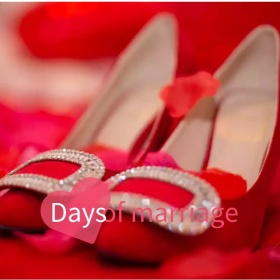 结婚的日子高跟鞋婚纱手机微博封面模版