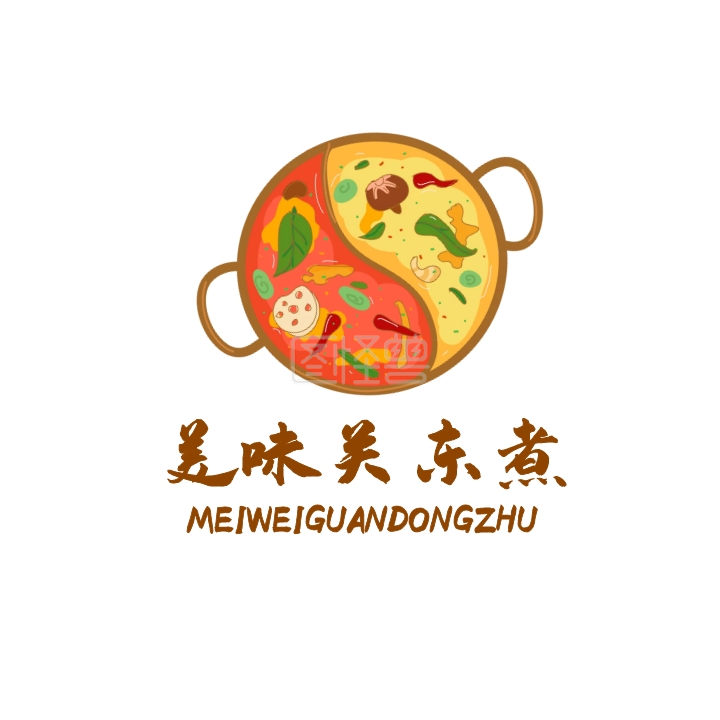 关东煮logo宣传推广大气
