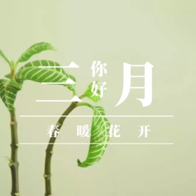 三月 你好 春暖花开 三月你好公众号封面小图