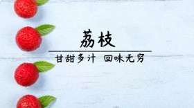 荔枝简约创意宣传公众号模版