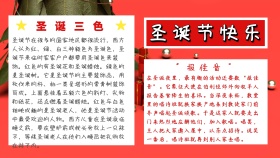 圣诞节红色卡通手抄报