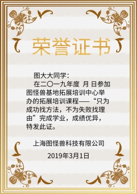 证书优秀金色简约机构荣誉证书