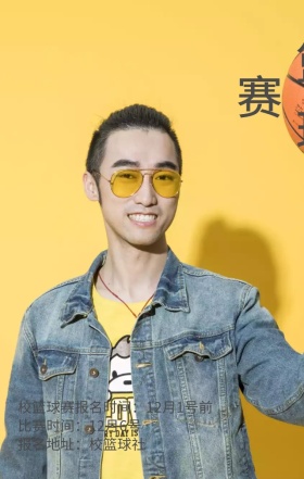 热血校篮球比赛卡通手机营销海报