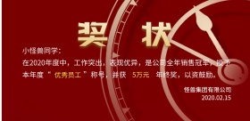 年度奖状横版海报 