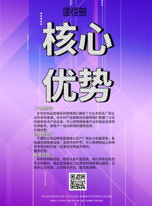 优势首页简约商务宣传印刷海报