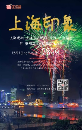 上海旅游手机海报