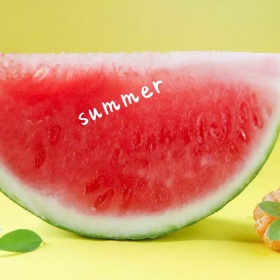 夏季创意西瓜手机微博封面模板
