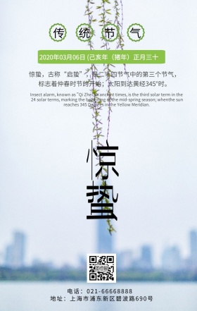 节气公司文化海报之惊蛰手机海报