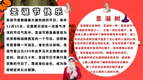 圣诞节黑色简约手抄报