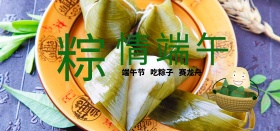 棕情端午立体字