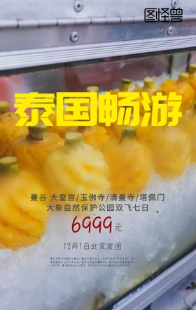 泰国曼谷手机旅游海报