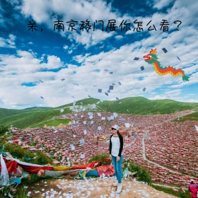 留影处  手势  比V