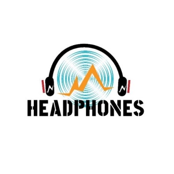 科技感logo耳机蓝色黑色简约风格