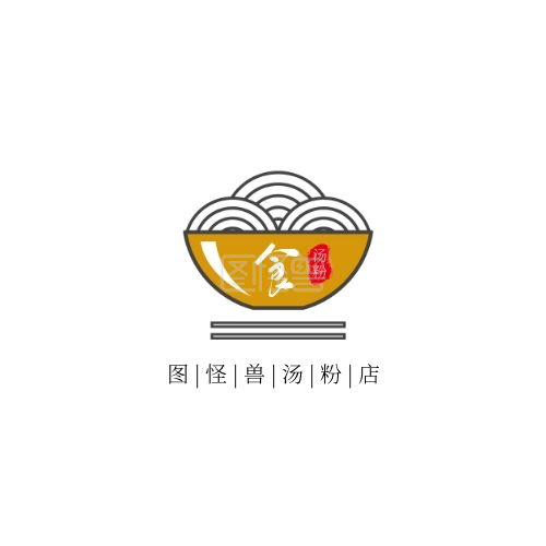 餐饮美食汤粉店平面logo设计