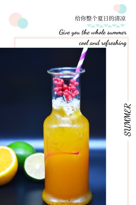 简约清凉夏日饮品公众号配图