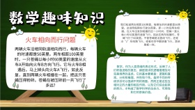 数学趣味知识读书小报宣传