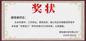 年度奖状横版海报 