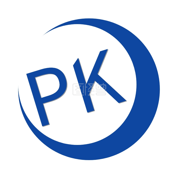 简约创意蓝色圆pklogo