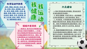绿色卡通体育运动板报