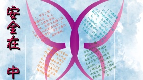 安全简约手抄报