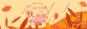 电商淘宝秋季秋日秋装新品上市促销海报