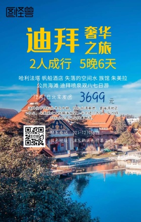 迪拜旅游手机海报