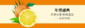 双12特惠时尚小清新水果橙子banner