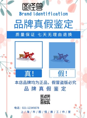 品牌真假图片海报