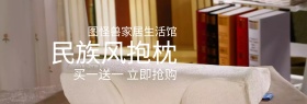 民族风抱枕家居用品聚划算banner图片