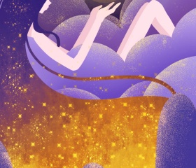 卡通简约圣诞祝福贺卡