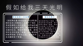 简约风格假如给我三天光明手抄报
