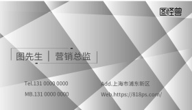 商务 简约 图形 质感 时尚 名片 背面
