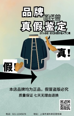 品牌真假图片海报