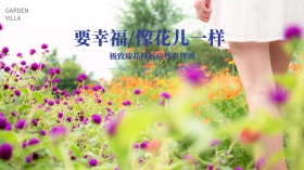 唯美大气写意风格新中式地产花海地产海报