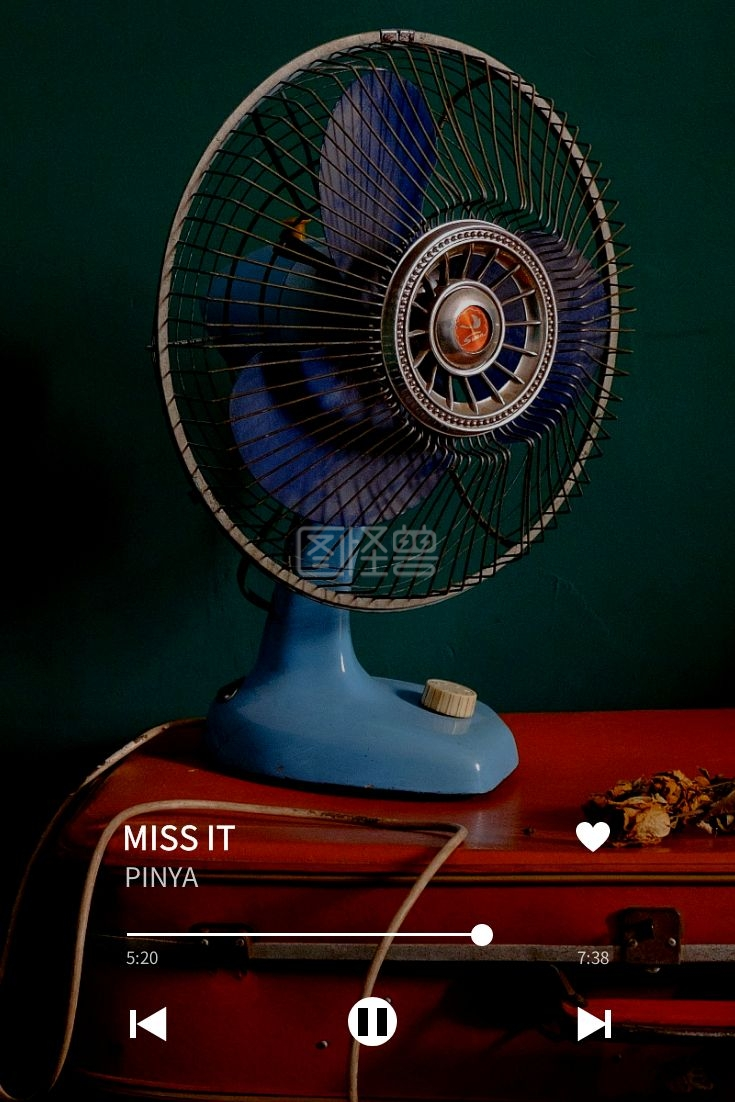复古黑色电风扇播放器酷炫个人生活微博