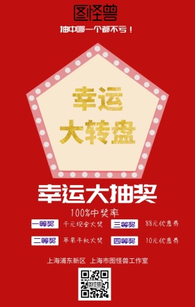 抽奖圆环幸运大手机海报