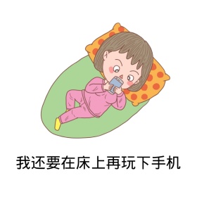 我还要在床上再玩下手机晚安搞笑表情